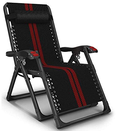Generisch Sonnenliegen, robuste Gartenmöbel-Sets, Camping-Lounge-Stühle, Zero-Gravity-Klapp-Lounge-Stühle, verstellbar, wasserdicht, Metall für Outdoor und Büro (rot)