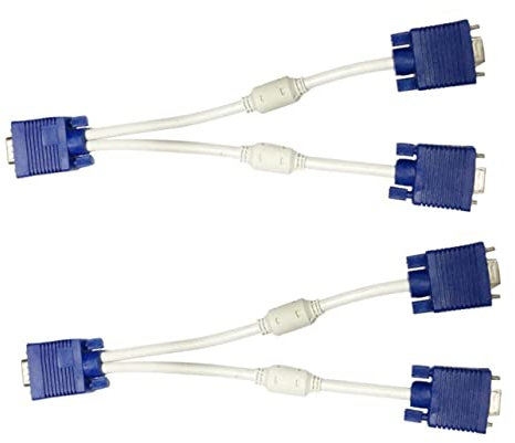 CIYODO Adattatore Vga 1 in 2 Out Convertitore Splitter Video Cavo Maschio-femmina Doppio Per Duplicare Display Monitor