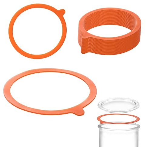 KADAX 20er Set Dichtringe für EinKonservengläser, 108 x 92 mm Einkochringe für viele Weithalsgläser, Gummiringe für Gläser, Glasdichtungen für Einmachglasdeckel
