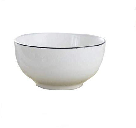 Ciotola in ceramica bianca Ciotola per riso Ciotola speciale in ceramica per zuppa per forno a microonde per uso domestico Stoviglie creative Ciotola per colazione personalizzata Singola 15,7 * 6,8 cm