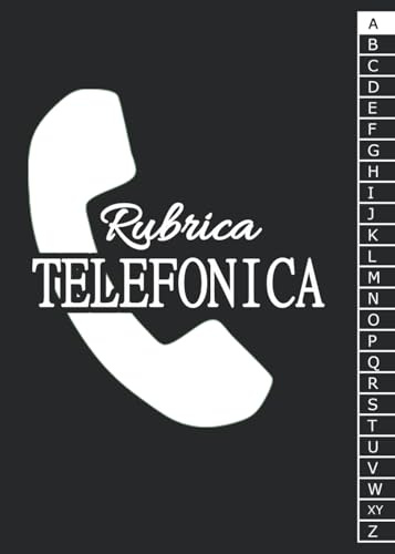 Rubrica Telefonica: Rubrica Tascabile Alfabetica con 320 Contatti con Nome, E-mail, Numeri di telefono, Indirizzi e Compleanni | - 4 pagine per ogni lettera| Copertina Nera