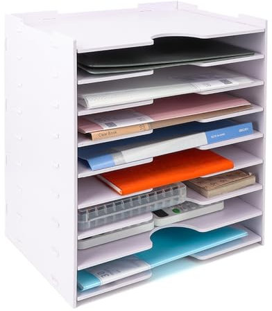 Cinnani Schreibtisch Organizer, 9 Ablagefächer Schubladenbox, A4-Papierhalter Dokumentenablage, Briefablage, Ablage Schreibtisch für Büro, Zuhause, Schule