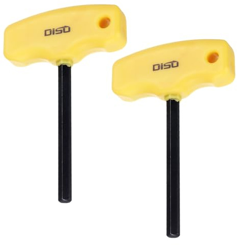 QUARKZMAN 2 Pcs de Llave Hexagonal con Mango en T de 6 mm Llave Métrica de Hexágono Interior Llaves de Boca Herramienta de Reparación para Mantenimiento, Negro