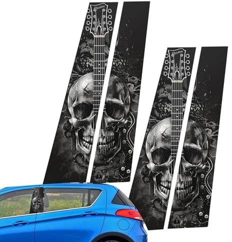 Autoaufkleber und Abziehbilder,Auto-B-Säulen-Aufkleber - Halloween Wasserfester selbstklebender Türsäulenaufkleber - 1 Paar Autoaufkleber, Cartoon-Autozubehör, Sonnenschutz für Autoenthusiasten