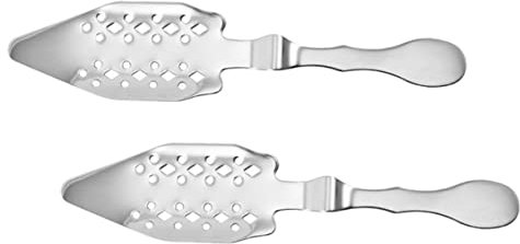 FELTECHELECTR Cuchara Multifuncional Para Absenta y Azúcar Cubos, Acero Inoxidable 304, Gotero Práctico, Uso Doméstico y Barra, Paquete De 2 Unidades, Color Plateado