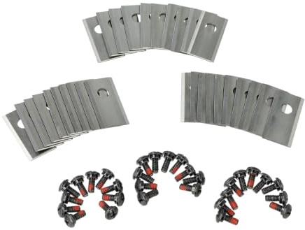 vhbw 30 x ersättningsknivar, ersättning för Scheppach 404664200673, 7913001602 för gräsklippare – ersättningsblad silver, rostfritt stål
