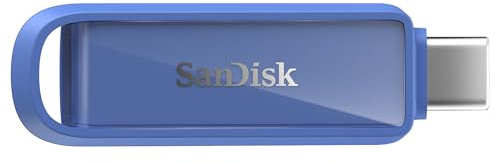 SanDisk Phone Drive con USB Type-C 512 GB (para teléfonos Inteligentes, tabletas y Ordenadores, velocidades de 150 MB/s, Haz copias automáticas, recuperación de Datos) - Azul oceánico