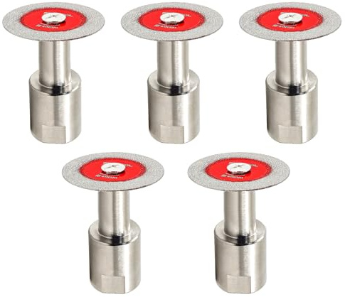 FOCSTOL Disco Corte para Vidrio - 5 piezas 40mm Disco Diamante Mini para Cortar Vidrio con Brida M14 para Jade, Cristal, Botellas Vino, Cerámica