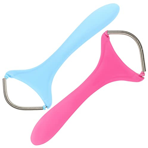 OSOLADY Depiladora Facial Manual 2 Piezas Rosa y Azul Herramienta De Depilación Doméstica Portátil Para Mujer Eliminación Del Vello Labial y Cejas Cuidado Piel En Casa