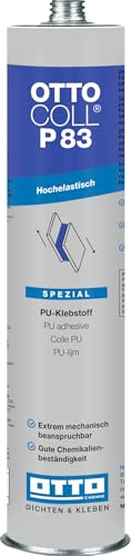 OTTO COLL P 83 PU-Klebstoff 310 ml Grau – hochelastischer 1K Polyurethan-Kleber für Karosserie-, Waggon-, Containerbau, Metall, Holz, Kunststoff, Apparatebau, Schiffsbau