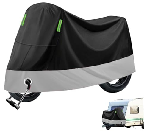 HoveeLuty Telo copribici Impermeabile per 2 Bici, Protezione UV, Resistente, per Esterni, per Il Trasporto su portabici con Foro antifurto, Telo copribici per Il Trasporto su portabici, imper