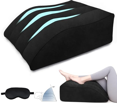 ProPillows Coussin veineux Gonflable et Masque de Sommeil - Coussin cale pour Dormir, récupération chirurgicale - Coussins veineux pour soulager Les Jambes et favoriser la Circulation (Black)