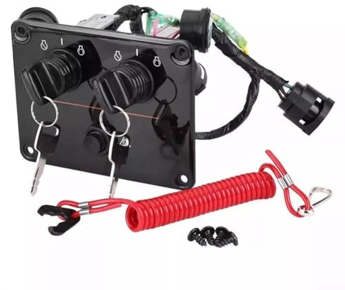Desiumite Pannello di montaggio doppio interruttore a doppia chiave per motori fuoribordo con resistenza alle vibrazioni e specifiche OEM Compatibilità per applicazioni marine