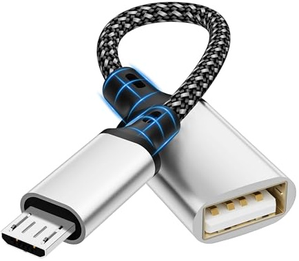 Adaptador micro USB,adaptador USB 2.0 OTG de 0,2m,cable de datos micro USB a USB hembra para smartphones y tablets Samsung Galaxy S7,S7 Edge,S6,S6 Edge,Se conecta a memorias USB,teclados,ratones