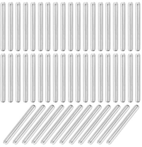 QUARKZMAN 110pz 2mm x 20mm, Cilindrica Perno in 304 Acciaio Inox, Spina Centraggio, Perno di Supporto in Metallo, Perni per Produzione Meccanica Industria Installazione Mobili, Argento