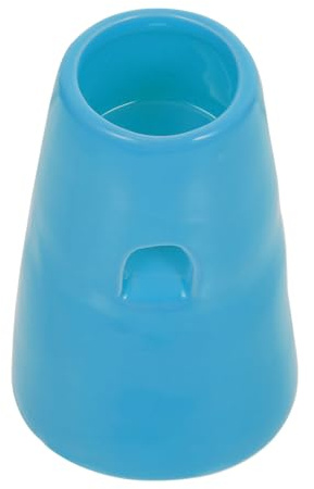 ifundom Soporte para Bebedero de Agua para Mascotas Pequeñas, Cerámico Azul, Base Estable, Compatible Botellas de 4.5 Cm de Diámetro, Adecuado para Hámster y Roedores, Suministros