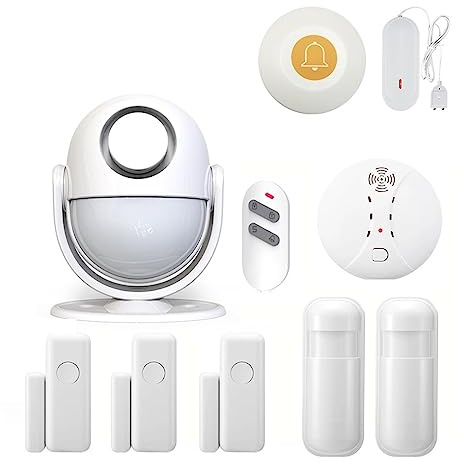 Wifi Smart Home Säkerhetslarmsystem 120dB Fungerar med RF433 PIR Detektor Dörrsensor Life App Inbrottstjuv Komplett Larmsystem(KIT 8)