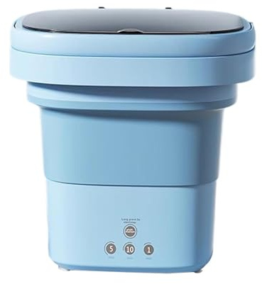 Lavatrice Portatile Lavabiancheria Pieghevole 6L Con Cestello Di Scarico | Apparecchio Per Bucato Portatile per vestiti, abbigliamento, biancheria intima, bucato, pulizia, bagno, viaggio, campeggi