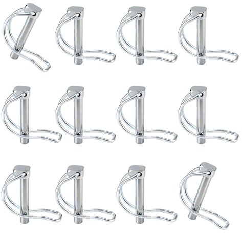 Lot de 12 goupilles de verrouillage pliables en acier robuste pour équipement d'extérieur et meubles Fixation sécurisée Vis fendues en acier