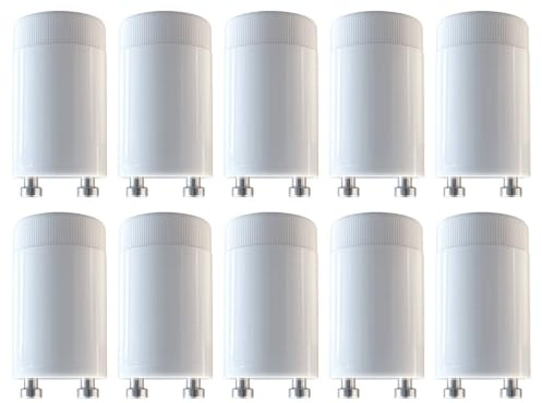 NCC-Licht 10x Starter ST111 für Leuchtstoffröhre 4-65W 230V Einzelschaltung | Zuverlässiger Zündstarter für Single Schaltung von Leuchtstofflampen und Neonröhren