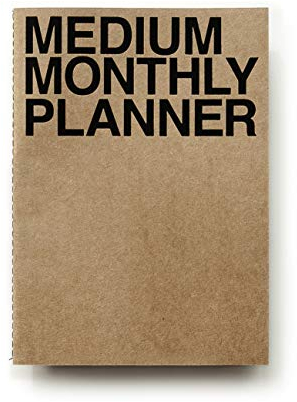 JSTORY Monatsplaner, mittelgroß, breit, undatiert, 18 Blatt