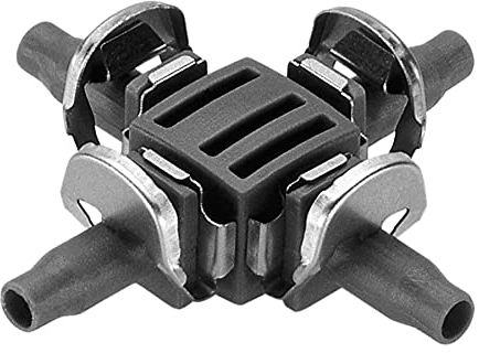 GARDENA 8334-20, Connettore per tubo per diramare il tubo del distributore, sistema Micro-Drip, 4,6 mm (3/16), Set di 10 pezzi