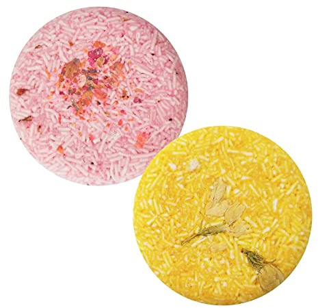 100% Natural Shampoo Bar for Hair 2 Pieces Solid Shampoo Soap for Treated Dry Damaged Hair Vegetarian Plant Essence Helps Stop Hair Loss and Promotes Healthy Hair Growth 4.2oz (Rose & Jasmine)