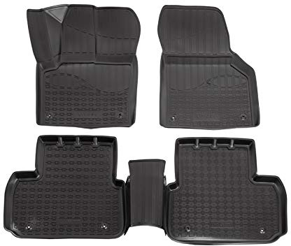 J&J AUTOMOTIVE | 3D Gummimatten Auto Matten Fussmatten Kompatibel mit Discovery Sport ab 2014, Rand cca 4cm, Allwetter, 4Tlg, Premium Qualität