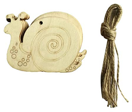 Milisten Holz Schnecken Anhänger 8.5X6 Cm Unbehandelte Holzscheiben Zum Basteln Und Bemalen Für Diy Projekte Hochzeit Deko Und Geschenkverpackung