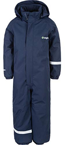 ZIGZAG Barn snödräkt Vally Coverall W-PRO 10000 I unisex overall för flickor och pojkar I Utomhusdräkt med reflektorer 2048 Navy Blazer 122