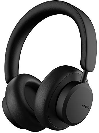 Urbanista Miami Over Ear Headphones, Active Noise Cancelling Bluetooth Headphones, 6 ENC Noise Cancelling Mics, 50 Hr Playtime, Hybrid ANC with Transparency mode, On Ear Detection & Carry Case, Black