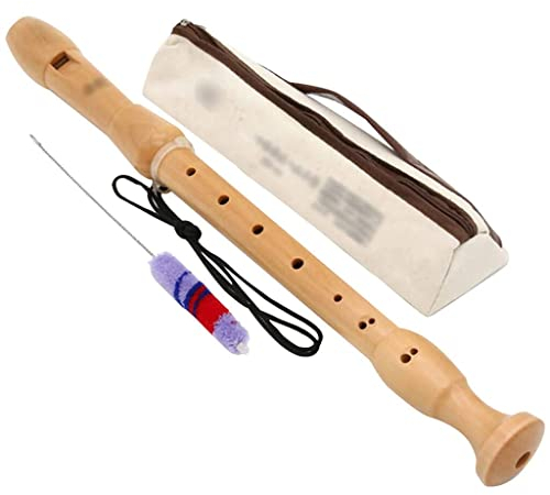 Blockflöte Erwachsene Abnehmbarer Deutscher Alt-Ahorn-Blockflöten, 8-Loch-F-Flöte Für Erwachsene, Mit Aufbewahrungstasche Und Reinigungsstab(Natural, German F)