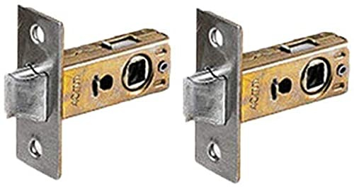 2PCS Tubular Mortice Latch 30 mm Flat Tongue Lock for for Spring Handle Door Room Bathroom Latches & Bolts