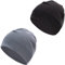 RLSFV Laufmütze Herren Damen Sportmütze Mütze Thermo Komfortabel Übergangs Mütze Hohe Elastizität Winddicht Funktionale Mütze Unisex Farbe: 2 Pack (Schwarz+Grau)