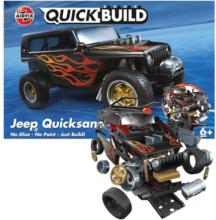 Airfix QUICKBUILD Model Car Kit - Jeep 'Quicksand' Concept Car Building Kit for Kids 6+, Construction Toys for Boys & Girls, No Glue Model Making - Classic Car Gifts Plastic Model Kits