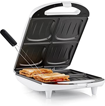 Grand grille-pain pour 4 sandwichs 26 x 24 cm, 1300 W