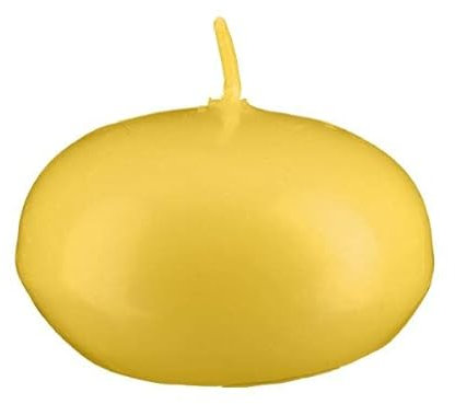 Kopschitz XXL Maxi Schwimmkerzen Senf Ø 80 x 55 mm, 8 Stück