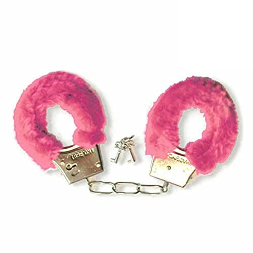 MANETTE SEXY FETISH BONDAGE IN METALLO LEGGERO CON PELO PELUCHE ROSA