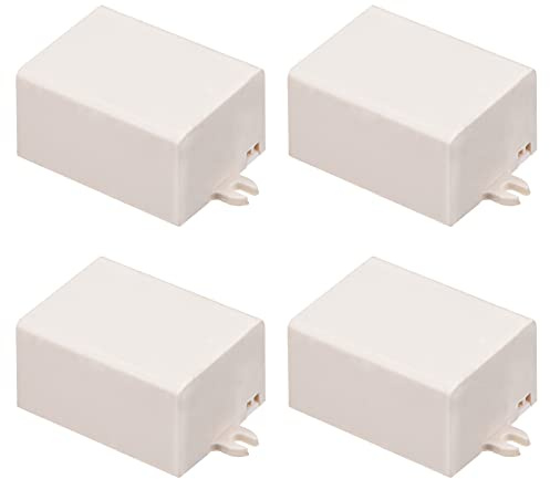QUARKZMAN 4Stk. 46x35x24mm Elektronische Verteilerdose Anschlusskästen weiß | Kunststoff, versiegelt, Gehäuse für elektrische Projekt