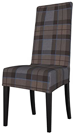 LOUJIN Sitzbezug für Stuhl Outlander Fraser Tartan Plaid Esszimmer Stuhlhussen Schonbezüge Stretch Waschbar Stuhlschoner