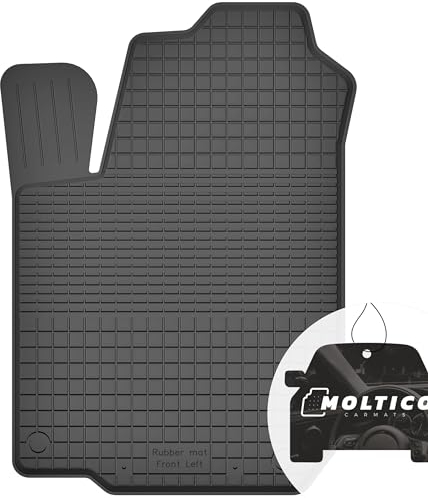 Fahrer Gummimatten mit Rand Auto Fußmatten Gummi Automatten Passgenau 1-teilig Set - passend für Citroen Berlingo II 2008-2018