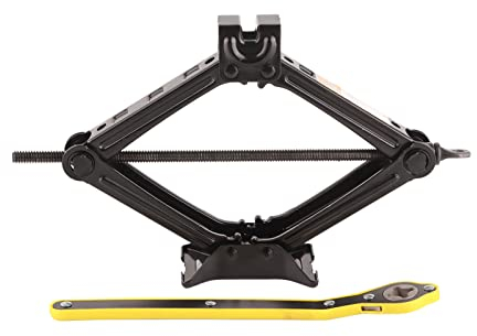 Tissting Gato de Tijera de 2 Toneladas (4409 Libras) de Capacidad de Carga Gato de Elevación de Acero Resistente con Mango de Trinquete, Gato de Tijera de Emergencia para Coche, Camión, Furgoneta