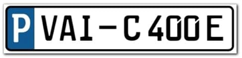 Schild Privatparkplatz mit individuellem Kennzeichen (versch. Größen) (520x110 mm (P))