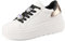 QUEEN HELENA Sneakers Platform Scarpe da Ginnastica con Strass Donna X31-5 (Bianco e Oro, Sistema Taglie Calzature EU, Adulto, Donna, Numero, Media, 36)