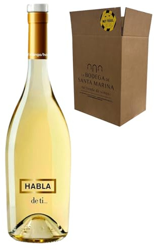 Habla de Ti - Vino Blanco Joven | V.T. Extremadura | 100% Sauvignon Blanc | 12.5% Vol. | Fresco y Aromático | 1 Botella 75cl