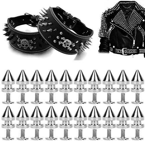 RASTKY Remache de Metal con Puntas de Bala, Decoración de Ropa para Chaquetas, Bolsos, Zapatos, 20 Piezas de Tachuelas de Aleación Dorada para Entusiastas de la Artesanía en Cuero