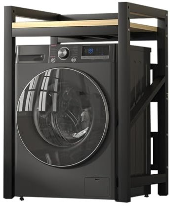 WPPTNSFY Gabinete de Lavadora de Tambor, Mueble Altura Ajustable para Secadora, Mueble Lavadora Apilamiento, Capacidad de Carga 300kg, para Balcón, Cuarto de Baño, 73x63x105 cm