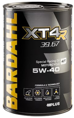 Bardahl - XT4-R 39.67 5W-40 - Olio Motore per Moto 4 Tempi, Lubrificante Racing per Impiego Sportivo, per Massime Prestazioni, 1 L