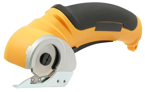 Elektrischer Stoffschneider mit Sicherheitsschalter Rollschneider Elektrischer Schere Kabellose Universalschneider Rotationsschneider 300r/min für Papier, Pappe, Teppich, Leder, Filz, Kunststoff