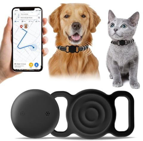 MAYHORY Collare localizzatore per gatti – Tracker GPS in tempo reale per cani e gatti, nessun canone mensile e nessuna SIM richiesta, funziona con Apple Find My (solo iOS), alternativa al collare per